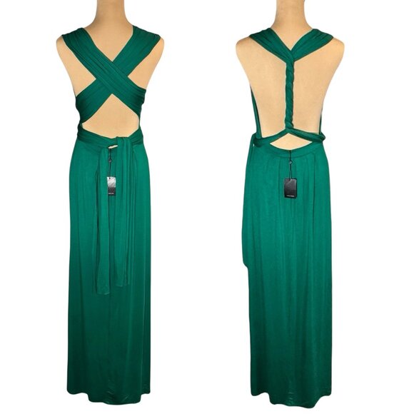NWT Tart Transformer Maxi Dress Sz M Kelly Green Modal Event Feminine Flowy - Picture 5 of 12